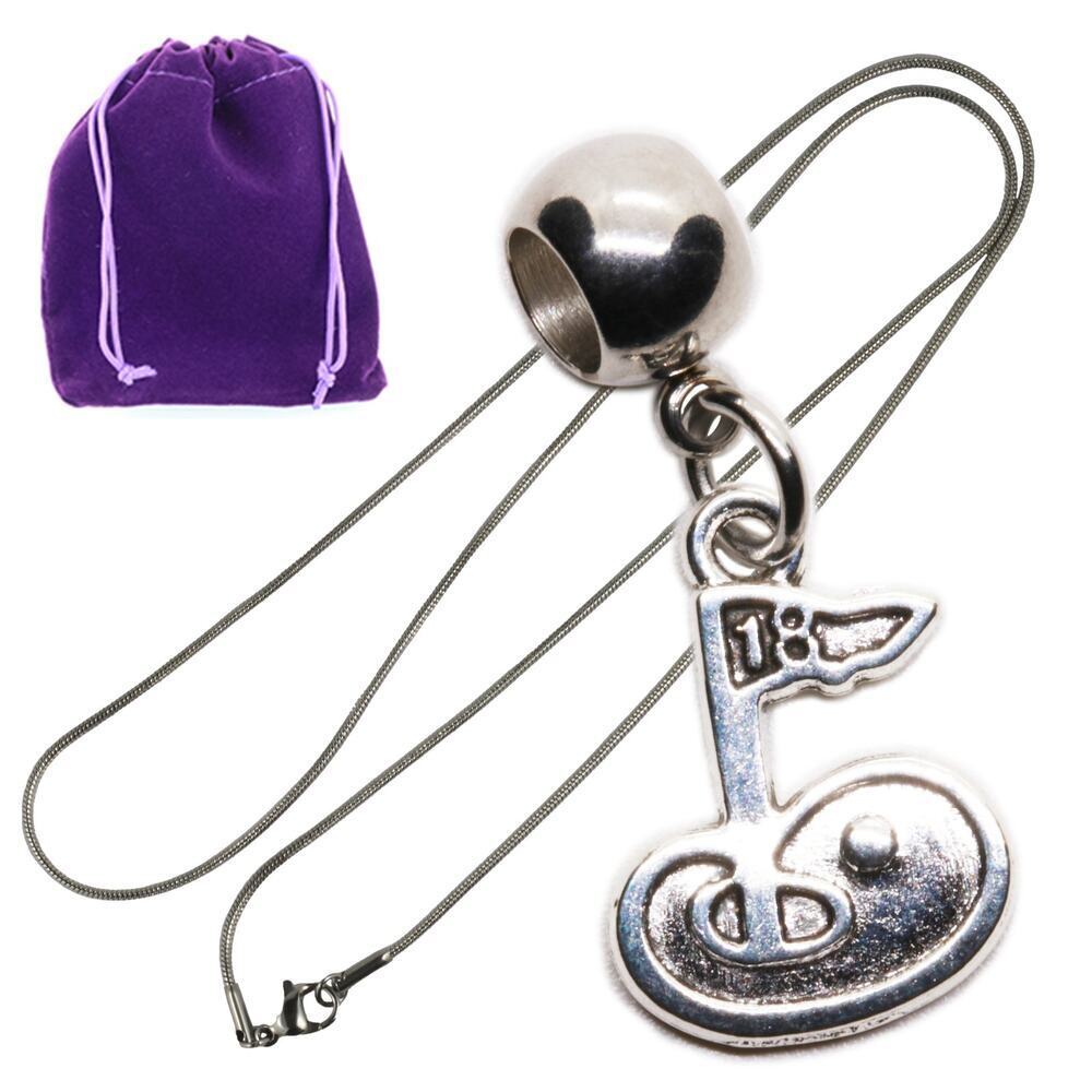 Fairway Flag Metal Alloy Charm with Stainless Steel Connector, 5mm Opening